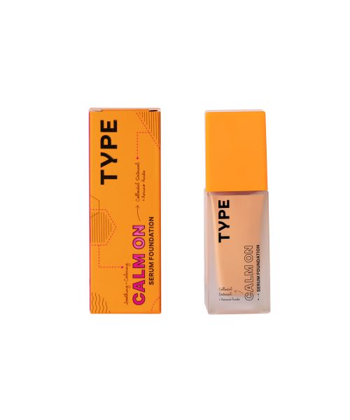 Type Beauty: Calm On Serum Foundation For Sensetive Skin & Redness - Cinnamon - 3Oml