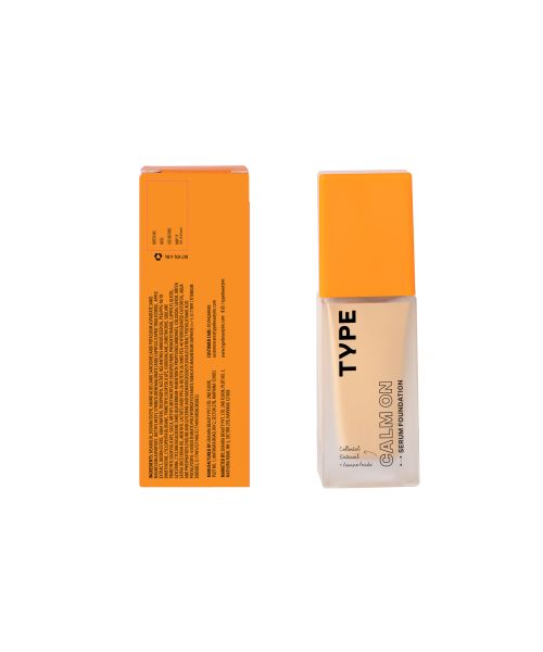 Type Beauty: Calm On Serum Foundation For Sensetive Skin & Redness - Cookie - 3Oml