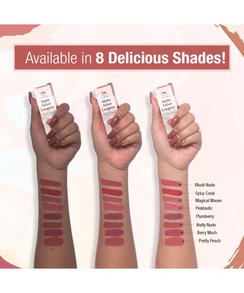 TNW - The Natural Wash: Matte Velvet Longstay Liquid Lipstick - 02 - Spicy Coral - 5ml