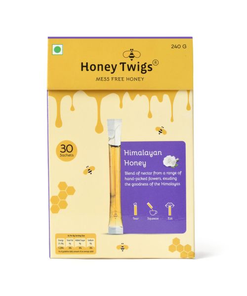 Honey Twigs: Himalayan Multiflora Honey - 240gm - 30 Sachets