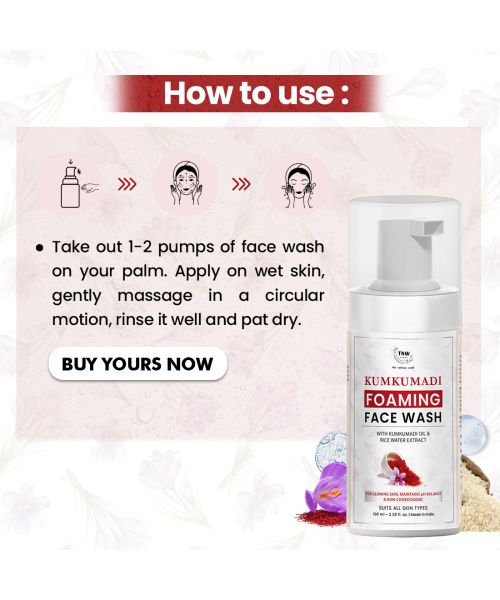 TNW - The Natural Wash: Kumkumadi Foaming Facewash-100ml