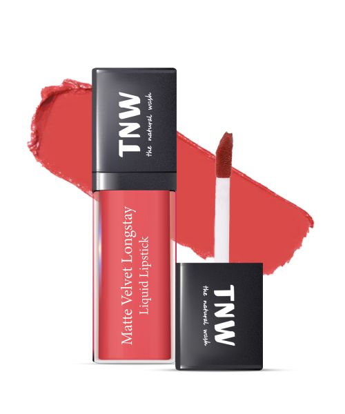 TNW - The Natural Wash: Matte Velvet Longstay Liquid Lipstick - 02 - Spicy Coral - 5ml