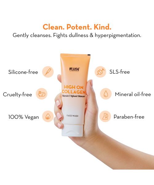 Plush: High on Collagen Gentle Face Wash with Niacinamide - 100ml