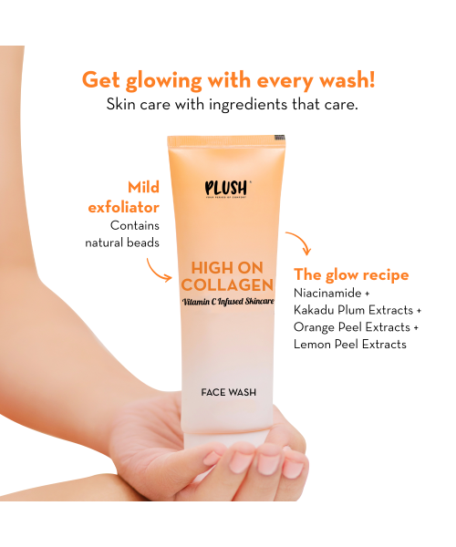 Plush: High on Collagen Gentle Face Wash with Niacinamide - 100ml