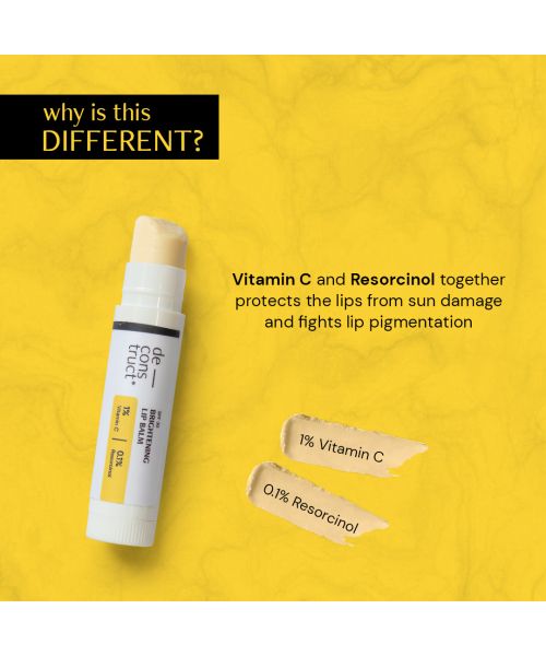 Deconstruct Skincare: Brightening Lip Balm with SPF 30 - 1% Vitamin C + 0.1% Resorcinol - 4gm