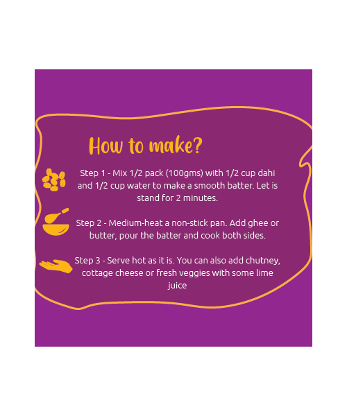 Gladful: Beetroot Protein Sprouted lentils & millets Instant Chilla  Dosa Mix - 200 gm (Pack of 2)