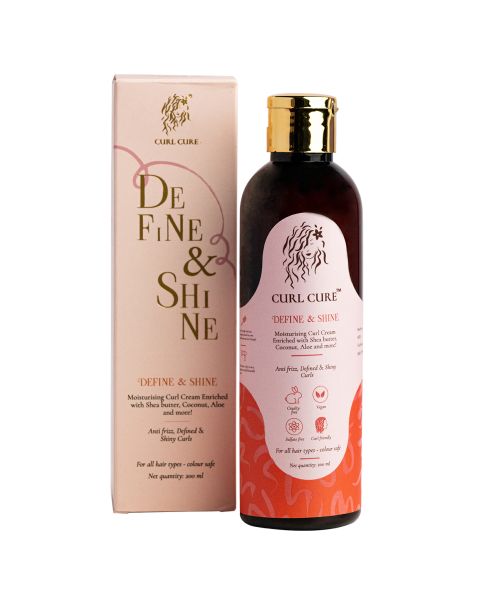Curl Cure: Define and Shine Curl Cream with Shea Butter & Aloe Vera - 200ml