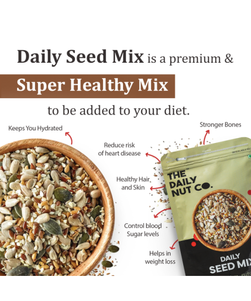 The Daily Nut Co.: Daily Health Mix & Daily Seed Mix Combo - Pack of 2 - 250gm each