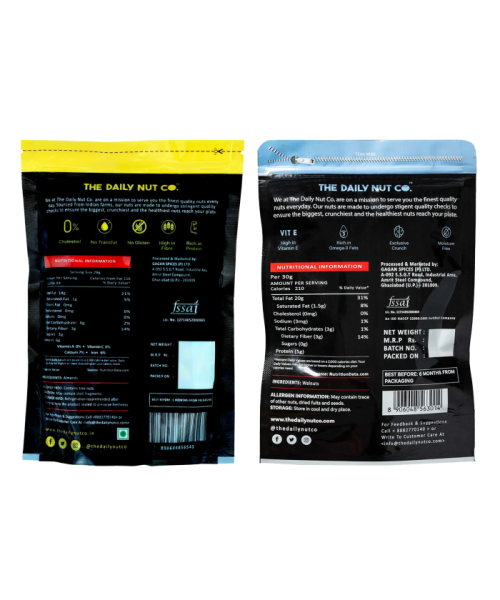 The Daily Nut Co.: California Almond & Walnut Wisdom Combo - Pack of 2 - 200gm each