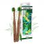 Teeth A Bit: Therapeutic Neem Toothbrush Adult Hefty Handle with Anti-Plaque Medium Bristles - Pack of 2 (Forest Green)