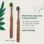 Teeth A Bit: Therapeutic Neem Toothbrush Adult Hefty Handle with Anti-Plaque Medium Bristles - Pack of 2 (Forest Green)