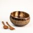 Thenga: Geometric Jumbo Coconut Bowl with Spoon & Fork