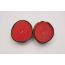 Thenga: Coconut Shell Red Candle - Set of 2