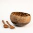 Thenga: Ring Jumbo Coconut Bowl with Spoon & Fork