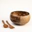 Thenga: Hand Carved Jumbo Coconut Bowl with Spoon & Fork