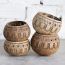 Thenga: 100% Natural Jumbo Hand Carved Coconut Candle Shell Holder - Tropical