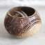 Thenga: 100% Natural Jumbo Hand Carved Coconut Candle Shell Holder - Exotic