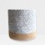 Greenkin: Eco-Friendly Pebble Grey Grace Cotton Planter - 7 inches