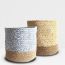 Greenkin: Eco-Friendly Mustard Yellow & Pebble Grey Cotton Planters - Pack of 2 (7 inches each)