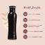 Sarveda: Sarveda Curved Vintage Copper Water Bottle with Cleaning Brush - 1 Litre