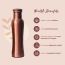 Sarveda: Sarveda Curved Plain Copper Water Bottle - 1 Litre