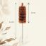Sarveda: Copper Water Bottle with Cleaning Brush - Orange Light - 1 Litre