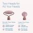 Caresmith: Bloom Vibrating Rose Quartz Face Roller And Eye Press