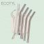Ecotyl: Stainless Steel Straw Bent with Cleaning Brush | Reusable Straws |...