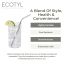 Ecotyl: Stainless Steel Straw Bent with Cleaning Brush | Reusable Straws | Set of 4