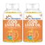 Dr. Morepen: COD Liver Oil Capsules with Natural Omega 3, Vitamin A & D for Healthy Heart, Brain, Eyes & Joints - 100 Softgels Pack of 2