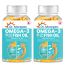 Dr. Morepen: Omega 3 Deep Sea Fish oil for Heart, Brain & Joints, 1000 mg Omega with 300 mg DHA with Vitamin A, D3, E & K27 | 60 Softgel Pack of 2