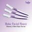 Bake Cosmetics: Reusable Face Razor for Women  Painless Hair Removal for Eyebrows, Upper Lip & Chin with Anti-Slip Grip  Instant Glow  Pack of 3