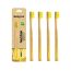 Orby Plus Bamboo Toothbrush For Adults | 100% Natural Soft Bristles | Yellow...