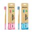 Orby Plus Bamboo Toothbrush For Adults | 100% Natural Soft Bristles | Blue &...