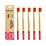 Orby Plus Bamboo Toothbrush For Adults | 100% Natural Soft Bristles | Red |...