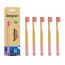 Orby Kids Bamboo Toothbrush For Kids | 100% Natural Soft Bristles | Pink |...