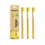 Orby Plus Bamboo Toothbrush For Adults | 100% Natural Soft Bristles | Yellow...