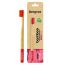 Orby Plus Bamboo Toothbrush For Adults | 100% Natural Soft Bristles | Red |...