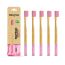 Orby Plus Bamboo Toothbrush For Adults | 100% Natural Soft Bristles | Pink |...