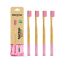 Orby Plus Bamboo Toothbrush For Adults | 100% Natural Soft Bristles | Pink |...