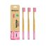 Orby Plus Bamboo Toothbrush For Adults | 100% Natural Soft Bristles | Pink |...