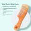 Amwoodo: Combo Of Dual Tooth & Wide Tooth Neem Wood Comb & Bamboo Paddle Hair Brush | Unisex I Pack of 3