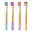 Amwoodo: Orby Kids Bamboo Toothbrush For Kids | 100% Natural Soft Bristles | Pink, Lavender, Blue, Rainbow | Pack of 4