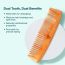 Amwoodo: Combo Of Dual Tooth & Wide Tooth Neem Wood Comb & Bamboo Paddle Hair Brush | Unisex I Pack of 3