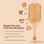 Amwoodo: Combo Of Dual Tooth & Wide Tooth Neem Wood Comb & Bamboo Paddle Hair Brush | Unisex I Pack of 3