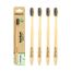 Natural Clean Bamboo Toothbrush | Charcoal Activated Soft Bristles | Pack of 4