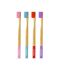 Amwoodo: Orby Plus Bamboo Toothbrush For Adults | 100% Natural Soft Bristles | Red, Pink, Blue, Lavender | Pack of 4