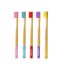 Amwoodo: Orby Plus Bamboo Toothbrush For Adults | 100% Natural Soft Bristles | Red, Blue, Yellow, Lavender, Pink | Pack of 5