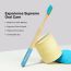Amwoodo: Orby Plus Bamboo Toothbrush For Adults | 100% Natural Soft Bristles | Blue | Pack of 3