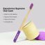 Amwoodo: Orby Plus Bamboo Toothbrush For Adults | 100% Natural Soft Bristles | Lavender | Pack of 5